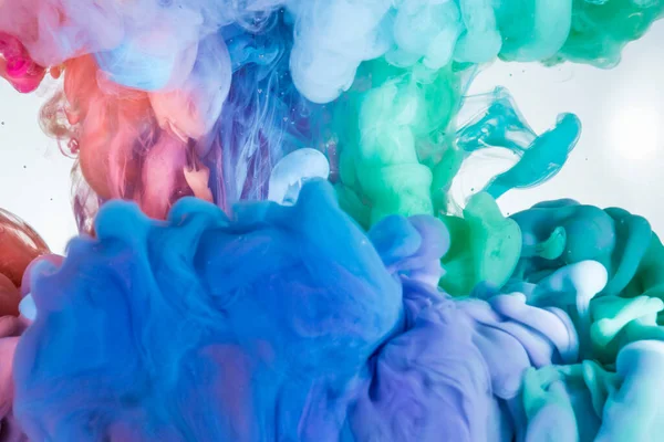 Colors Ink Mixing Water — Stock Photo, Image