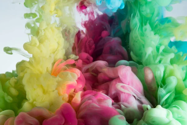 Colors Ink Mixing Water — Stock Photo, Image