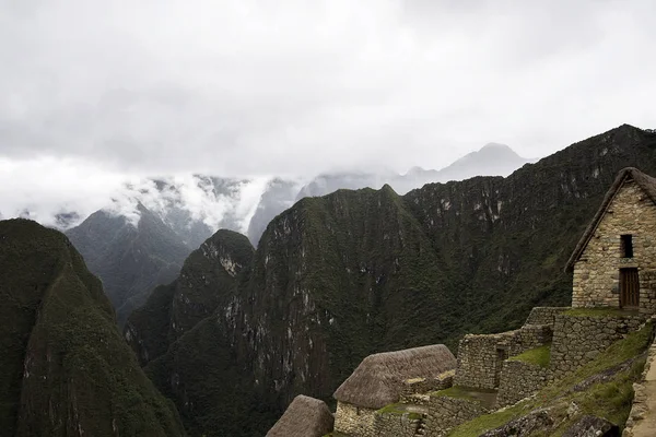 Részlet Perui Machu Picchu Inka Fellegvár — Stock Fotó