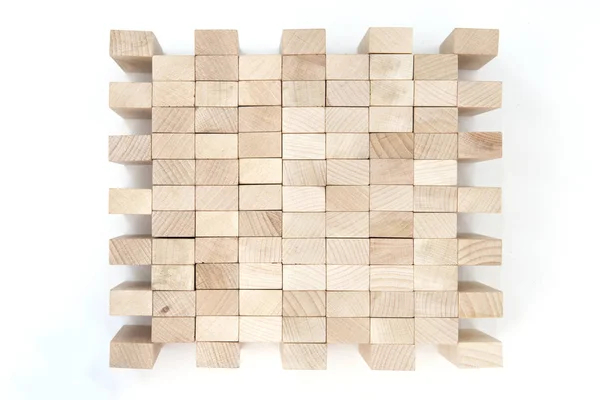 白い背景に分離された木製のブロックのグループ — ストック写真