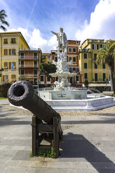 Santa Margherita Ligure Italien März 2018 Denkmal Für Christopher Columbus — Stockfoto