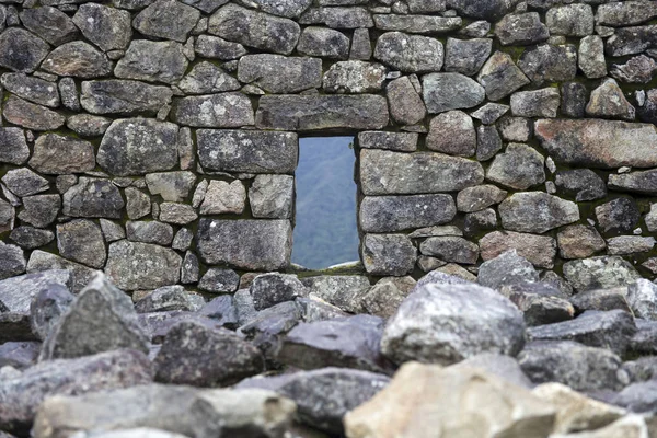 Detalj Stenmuren Machu Picchu Peru — Stockfoto