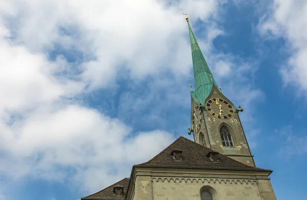 Pohled Kostel Města Curychu Švýcarsko — Stock fotografie