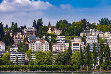 Luzern göl manzaralı, İsviçre