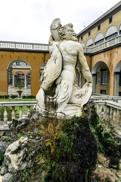 Genoa Itália Março 2018 Detalhe Giardino Del Satiro Villa Del — Fotografia de Stock