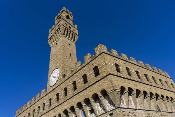 Detail Palazzo Vecchio Florencii Itálie — Stock fotografie