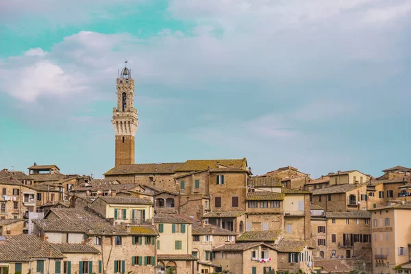 Letecký Pohled Město Siena Itálii — Stock fotografie