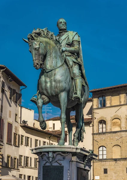 Reiterdenkmal Von Cosimo Florenz Italien — Stockfoto