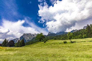 Maienfeld, İsviçre, İsviçre Alpleri Raetikon manzaraya
