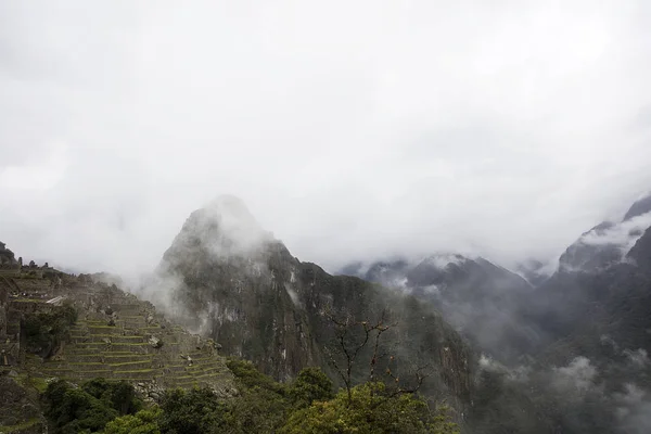 Vista Las Ruinas Machu Picchu Inca Perú — Foto de Stock