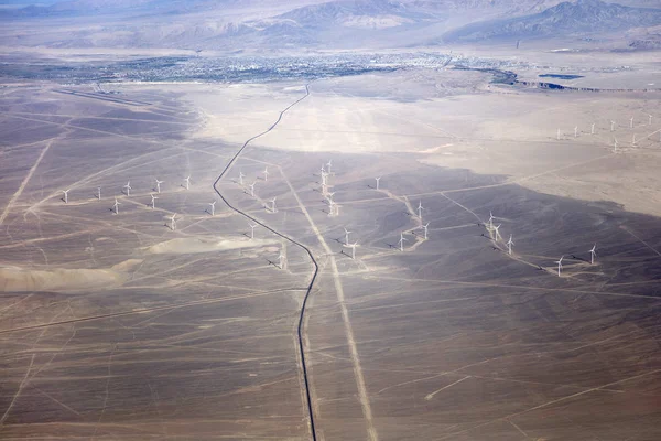 Luchtfoto Windturbines Het Platteland — Stockfoto