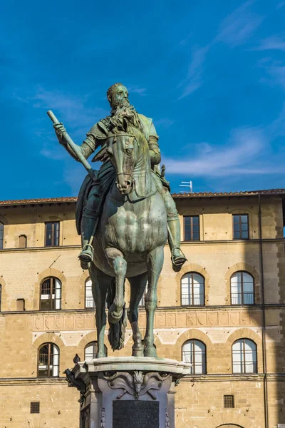 Monumento Ecuestre Cosme Florencia Italia — Foto de Stock