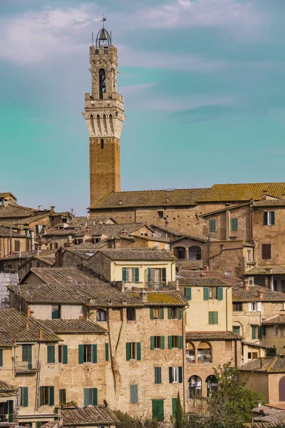 Letecký Pohled Město Siena Itálii — Stock fotografie