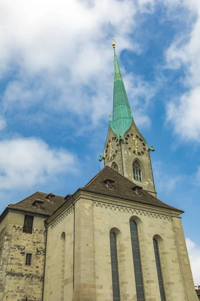 Vista Iglesia Fraumunster Zurich Suiza —  Fotos de Stock