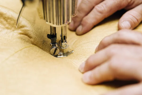 Close Weergave Naaimachine Van Bekleding — Stockfoto