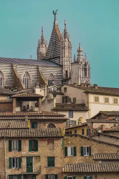 Picturesque View Siena Cathedral Day — Stock Photo, Image