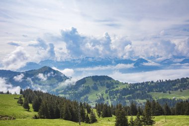 İsviçre Alpleri görünümüne Rigi Kulm İsviçre'den