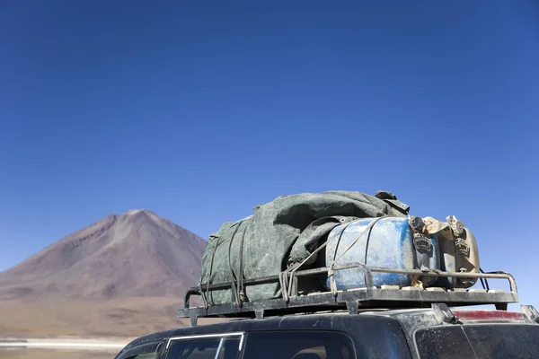 Veicolo Terra Laguna Verde Bolivia — Foto Stock