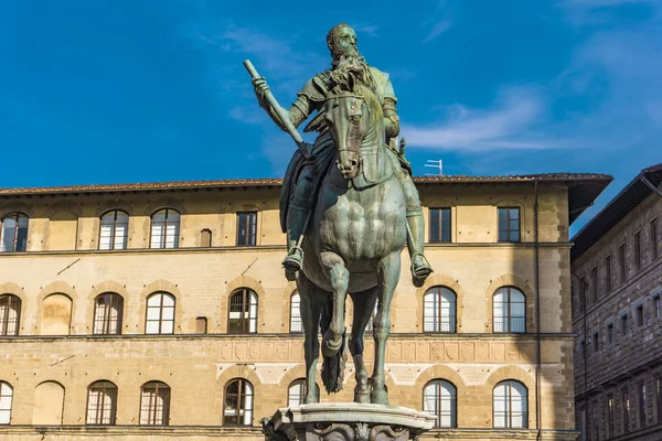 Конный Памятник Козимо Флоренции Италия — стоковое фото