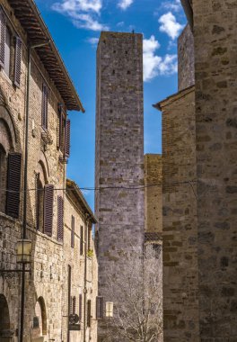 Görüntülemek, eski şehir, San Gimignano Toskana, İtalya