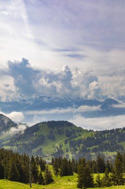 İsviçre Alpleri görünümüne Rigi Kulm İsviçre'den