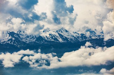 Alp panorama Rigi Kulm, Kanton Schwyz, Orta İsviçre üzerinden