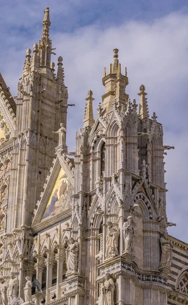 Closeup Uitzicht Kathedraal Van Siena Italië — Stockfoto