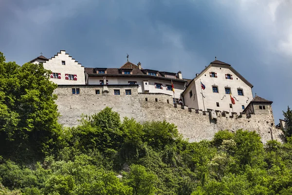 Odległość Widok Zamek Vaduz Księstwie Liechtenstein — Zdjęcie stockowe