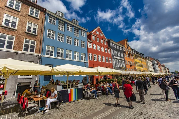 Copenhagen Dinamarca Junho 2018 Detalhe Nyhavn Copenhague Dinamarca Nyhavn Distrito — Fotografia de Stock