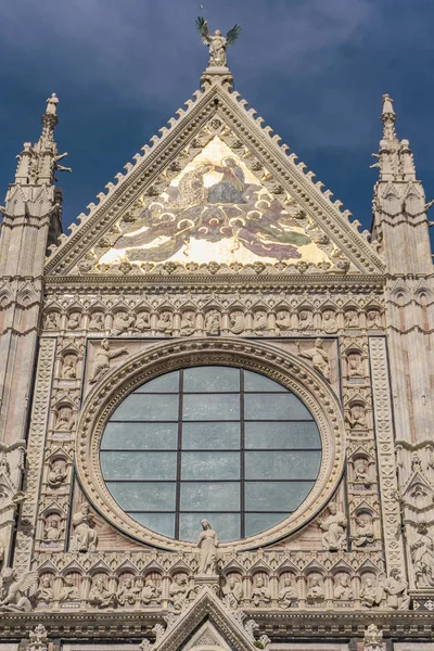 Closeup Uitzicht Kathedraal Van Siena Italië — Stockfoto