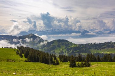 İsviçre Alpleri görünümüne Rigi Kulm İsviçre'den