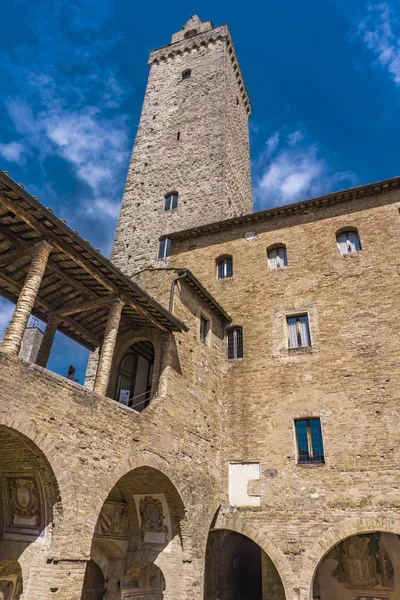 Vista Para Cidade Velha San Gimignano Toscana Itália — Fotografia de Stock