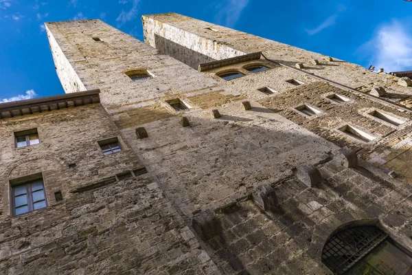 Kijk Oude Stad San Gimignano Toscane Italië — Stockfoto