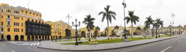 Lima, Peru - 29 Aralık 2017: Başkanlık Sarayı Lima, Peru, görünümü. Bu Barok Revival Bina 1938 yılında açıldı.