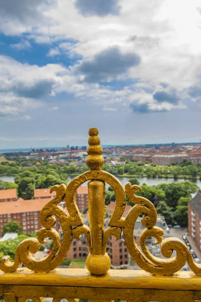 Luchtfoto Kopenhagen Denemarken Van Kerk Van Onze Redder — Stockfoto