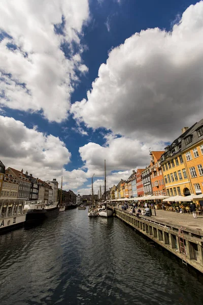 Копенгаген Дания Июня 2018 Года Nyhavn Прибрежный Развлекательный Район Xvii — стоковое фото