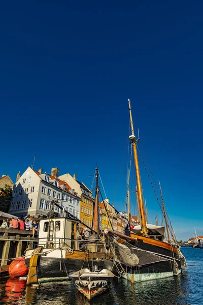 Копенгаген Дания Июня 2018 Года Nyhavn Прибрежный Развлекательный Район Xvii — стоковое фото
