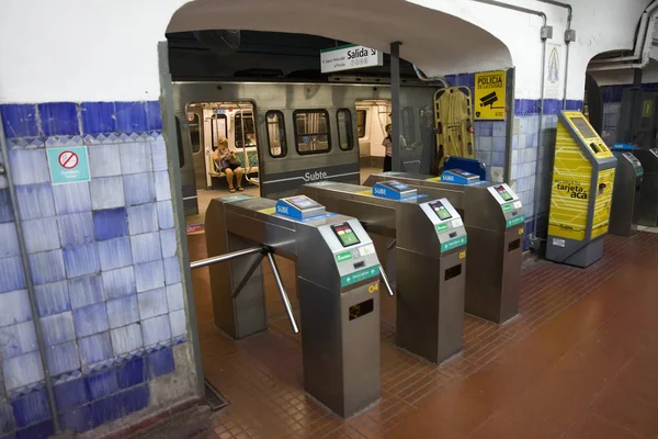 Buenos Aires Argentina Enero 2018 Estación Metro Buenos Aires Argentina — Foto de Stock