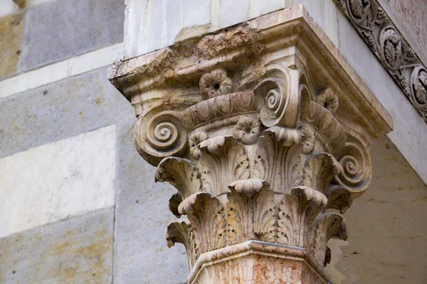 Closeup Antique Decorative Pillar Modena Italy — Stock Photo, Image