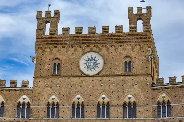 Detail Palazzo Pubblico Siena Italy — Stock Photo, Image