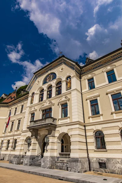 Pohled Lichtenštejnsko Národního Archivu Destinaci Vaduz — Stock fotografie