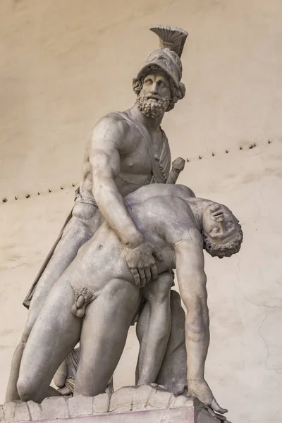 Estatua Romana Restaurada Menelao Que Sostiene Cuerpo Patroclo Loggia Dei —  Fotos de Stock