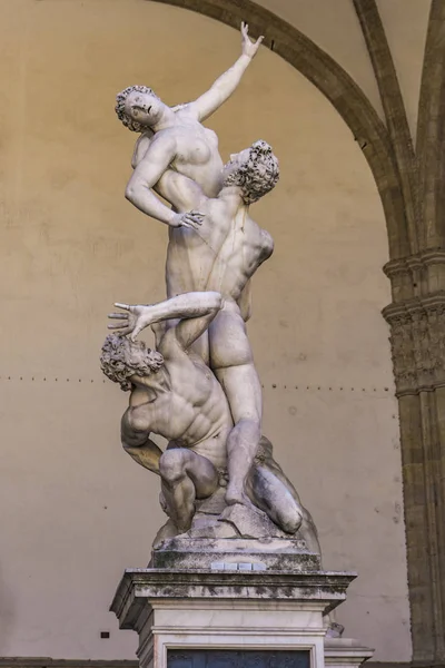 Statue Der Vergewaltigung Der Sabinerinnen Durch Jean Boulogne Jahr 1583 — Stockfoto