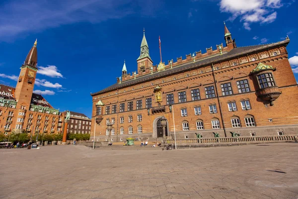 Köpenhamn Den Juni 2018 Visa Köpenhamns Rådhus Danmark Denna Byggnad — Stockfoto