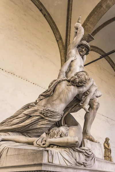 Estatua Violación Polixena Hecha Por Pio Fedi 1865 Loggia Dei —  Fotos de Stock