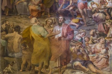 Siena, İtalya - 8 Nisan 2016: İç Siena Katedrali'nin İtalya. Siena Katedrali'nin Meryem Varsayım için adanmış.