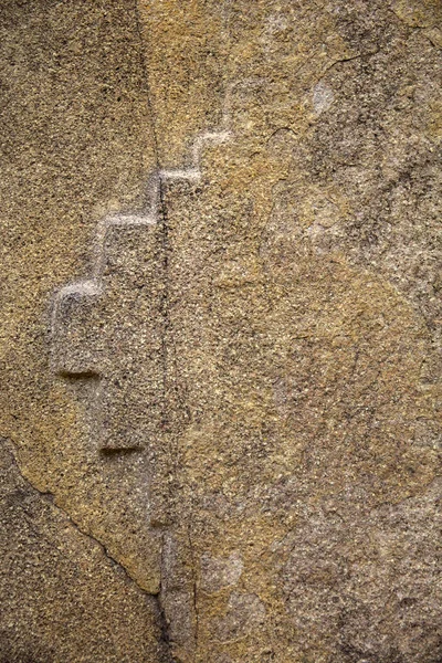 Crucea Inka Chakanei Sanctuarul Colossal Din Ollantaytambo Peru — Fotografie, imagine de stoc