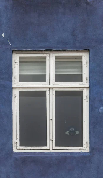 Окно Красочный Фасад Гавани Нюхавн Копенгаген Дания — стоковое фото