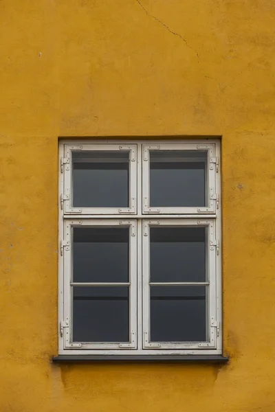 Window Colorful Facade Nyhavn Harbour Copenhagen Denmark — Stock Photo, Image