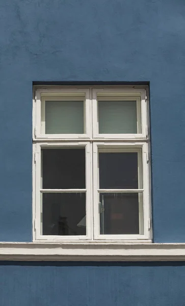 Fönster Färgglada Fasad Från Nyhavn Hamn Köpenhamn Danmark — Stockfoto